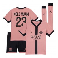 Paris Saint-Germain Randal Kolo Muani #23 Tretí Detský futbalový dres 2024-25 Krátky Rukáv (+ trenírky)